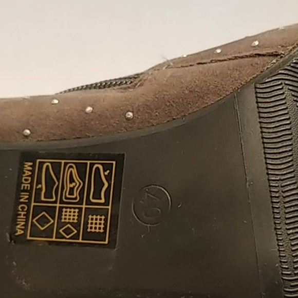 Gray Knee High Boots Rhinestone Slouchy Knee- High Boots Size 8 - Picture 6 of 8